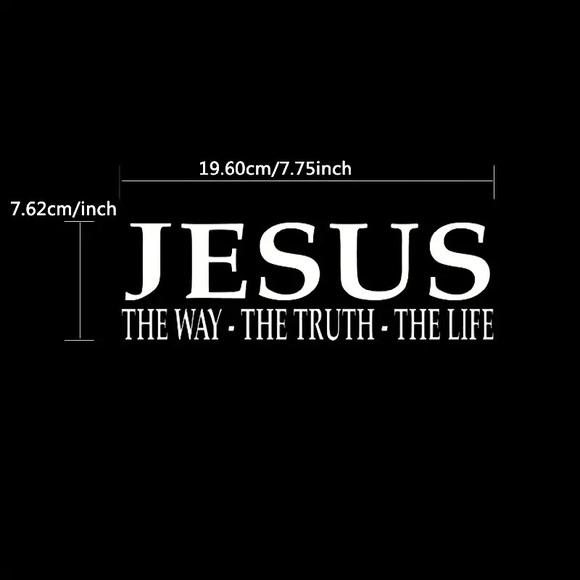 🕊”Jesus The Way-The Truth-The Life” White Letters Clear Vinyl Decal! - Picture 7 of 7